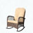 Oversized Outdoor Wicker Rocking Chair with Thick Cushions-103108420