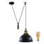 Borough Wharf Industrial Pulley Pendant Light – Adjustable E27 Ceiling Hanging Lamp with Retro Metal Dome Shade for Kitchen & Living Spaces-1106625167-1106625265-1106625267