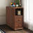 End Table with Drawers, Corner Table with Open Shelves, Tall Side Table for Bedroom and Corner