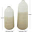 Ensemble de 2 vases de table en métal blanc / beige Cheyney