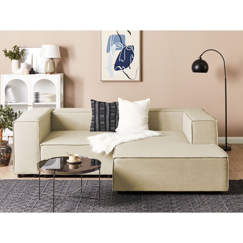 Bayon 2 Seater Corner Sofa , Beige, Left Hand Facing