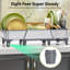 Égouttoir à vaisselle extensible, égouttoir à vaisselle très grand pour comptoir de cuisine, égouttoir à vaisselle en acier inoxydable, égouttoir à vaisselle pliable-128598104