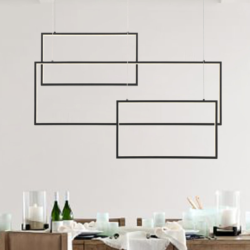 Ravia 3 - Light LED Chandelier, Black