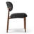 Mid-Century Modern Upholstered Dining Chairs with Wood-Grain Metal Legs-492494397