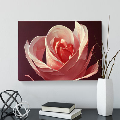 Pure Rose Flower - Wrapped Canvas