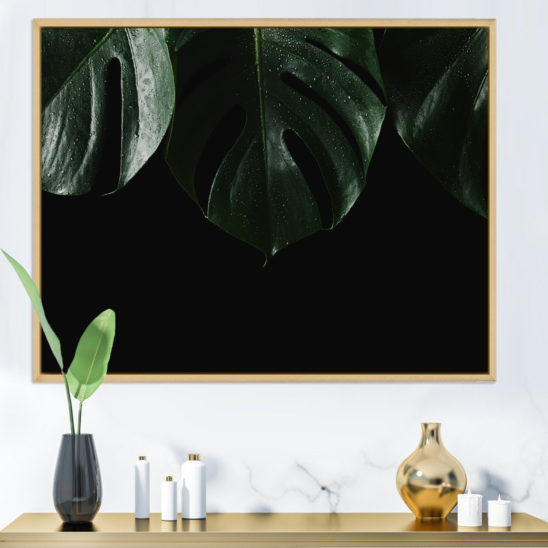 Gros plan sur les feuilles vertes - reproduction d'art moderne sur toile