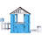 Anna Wooden Kids Playhouse with Bench for Backyard