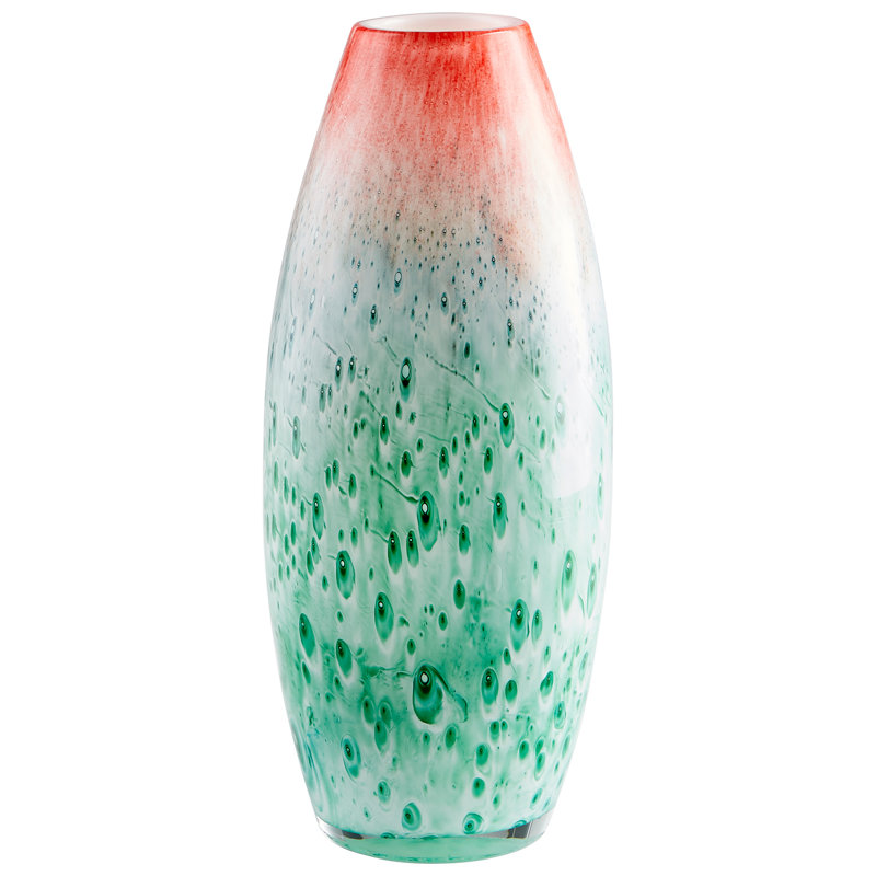 Macaw Glass Table Vase, 9.5" H x 7" W x 7" D