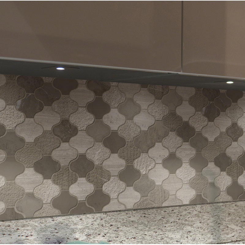 Carreau de mosaïque en marbre pour plancher et mur 12 po x 12 po Canyon Gale Lantern