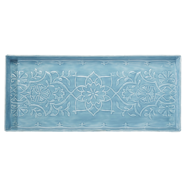 Marbella 30 in. x 13 in. Indoor Boot Tray - Aqua