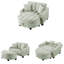 Canapé à deux places, canapé-lit double avec accoudoirs et dossiers irréguliers, repose-pieds avec espace de rangement, deux petits coussins décoratifs-513481553
