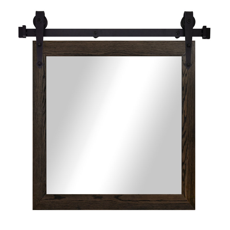 Miroir Rayne Miroirs Ozark, Ébène, 34 po x 33 po