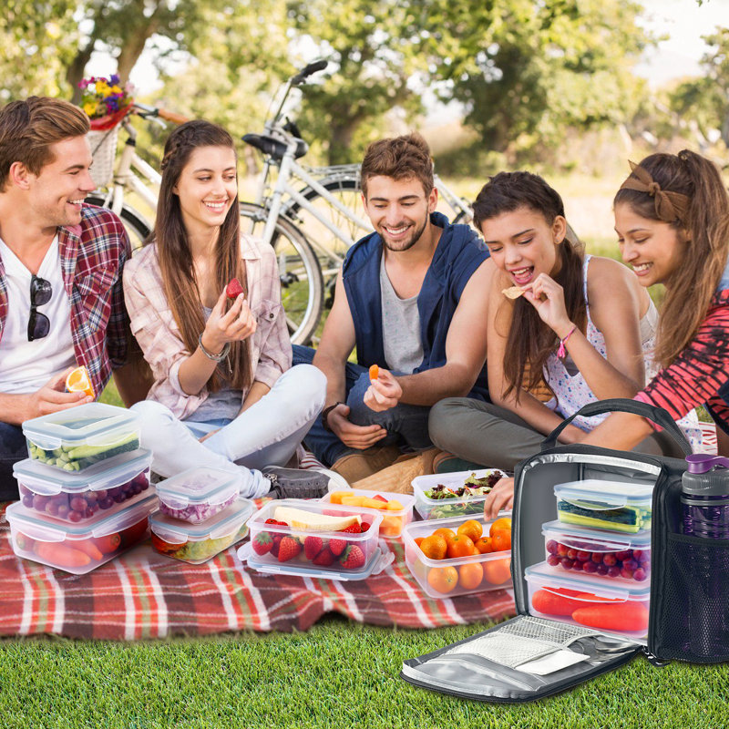 Plastic Food Storage Container - Set of Containers and Lids