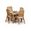 2 Seats 3 Pcs Grade-A Teak Wood Dining Set: 36" Square Table And 2 Ashely Folding Reclining Arm Chairs #11AS0802