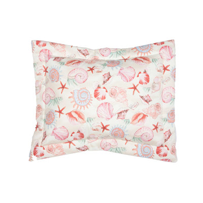 Seashells Tan/Pink King Pillow Sham