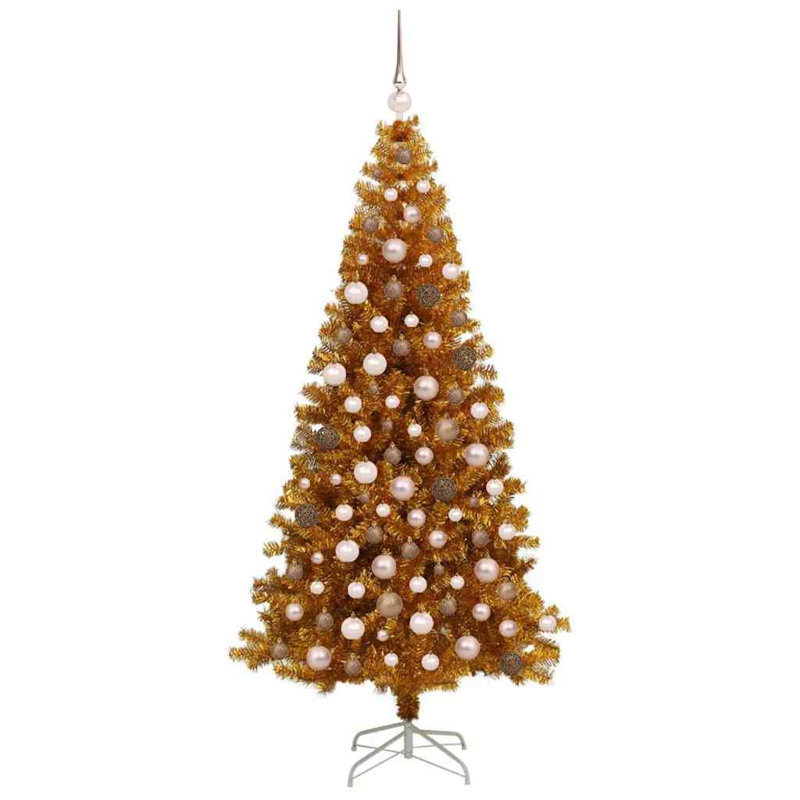 vidaXL Christmas Tree with 300 LEDs with Stand 180 cm PVC, Orange