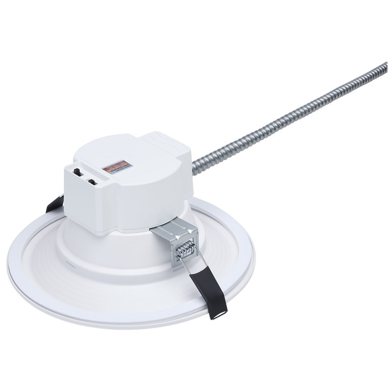 25,5 W 25,5 W à DEL, sélectionnable sur le terrain, 8 po, Downlight commercial, double gradation ronde, 120 à 347 V