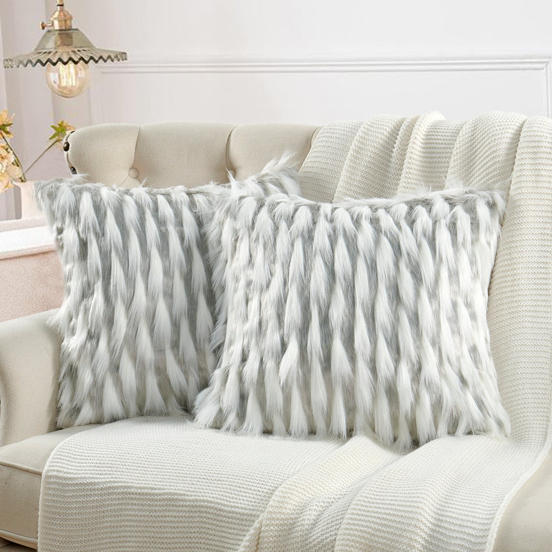 Square Cushion Cover, Grey