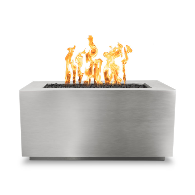 Foyer Pismo, Acier inoxydable, H 24 po x l 60 po x P 24 po, Propane