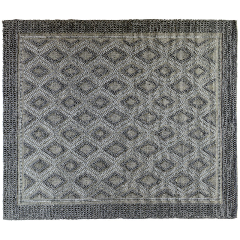 Geometric Area Rug in Gray