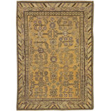 Vintage One-of-a-Kind Rectangle 3'9" X 5'5" Hand Knotted Area Rug
