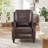 32.7'' Wide Classic and Comfort Top Genuine Leather Push Back Recliner with Nailhead Trim ( Set of 2)-1609242140