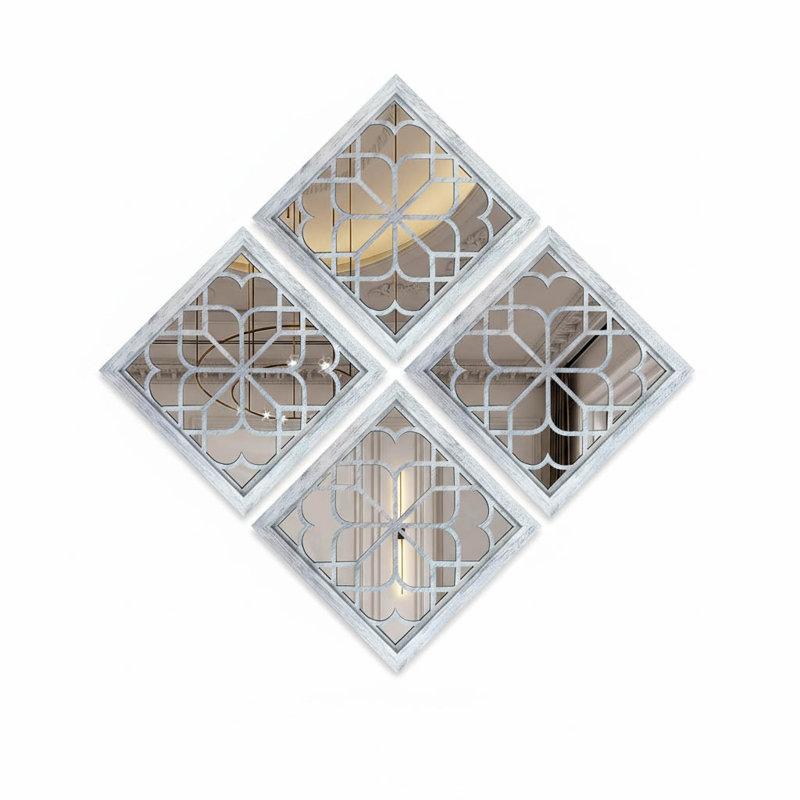 Square Mirror, White