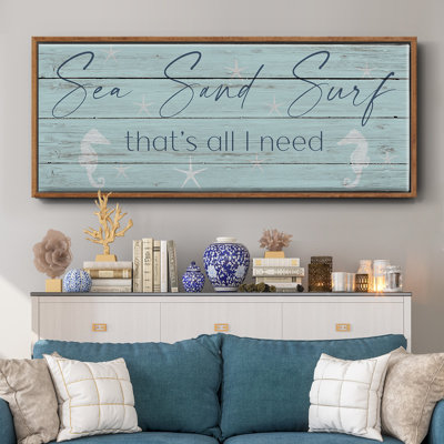 Sea, Sand, Surf - Toile encadrée
