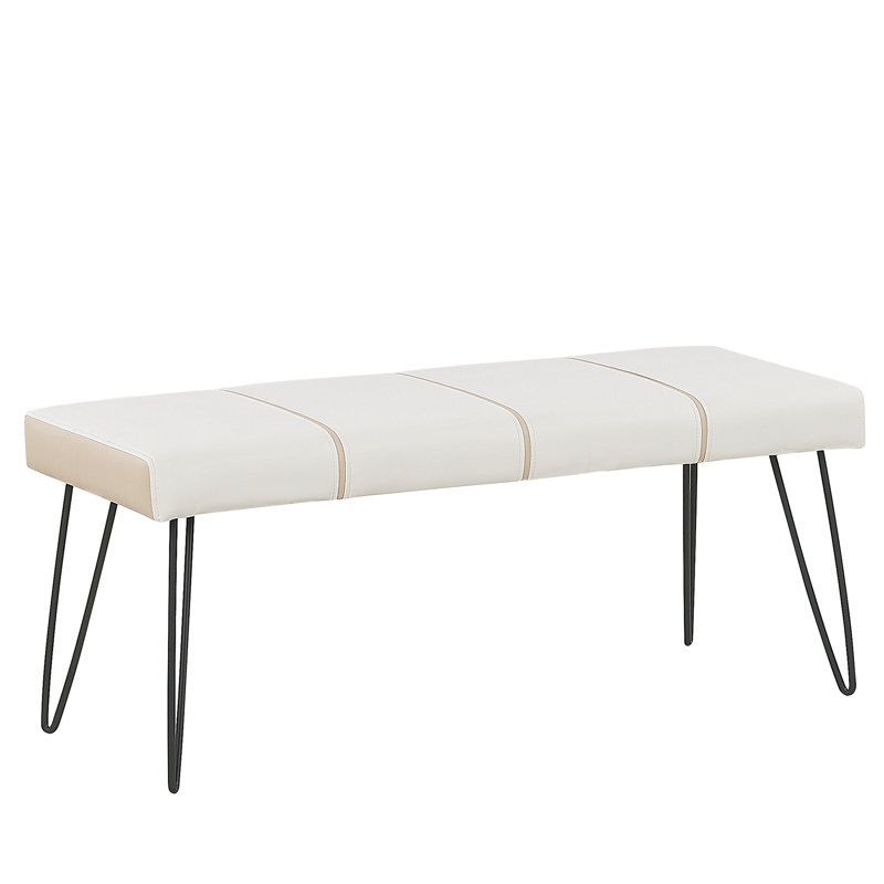 Margie Upholstered Bench, White