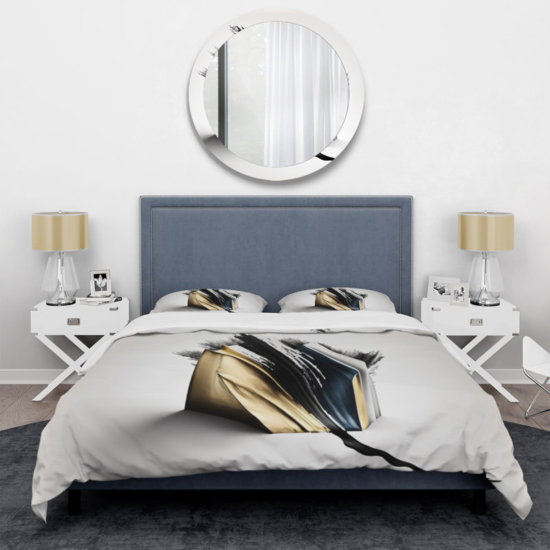 Ensemble de housse de couette noir et doré Cubic Expression VI - Minimalisme