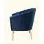 Chaise d'appoint Midnight Velvet & Gold Finish