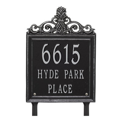 Plaque d'adresse sur 3 lignes Lanai Pineapple