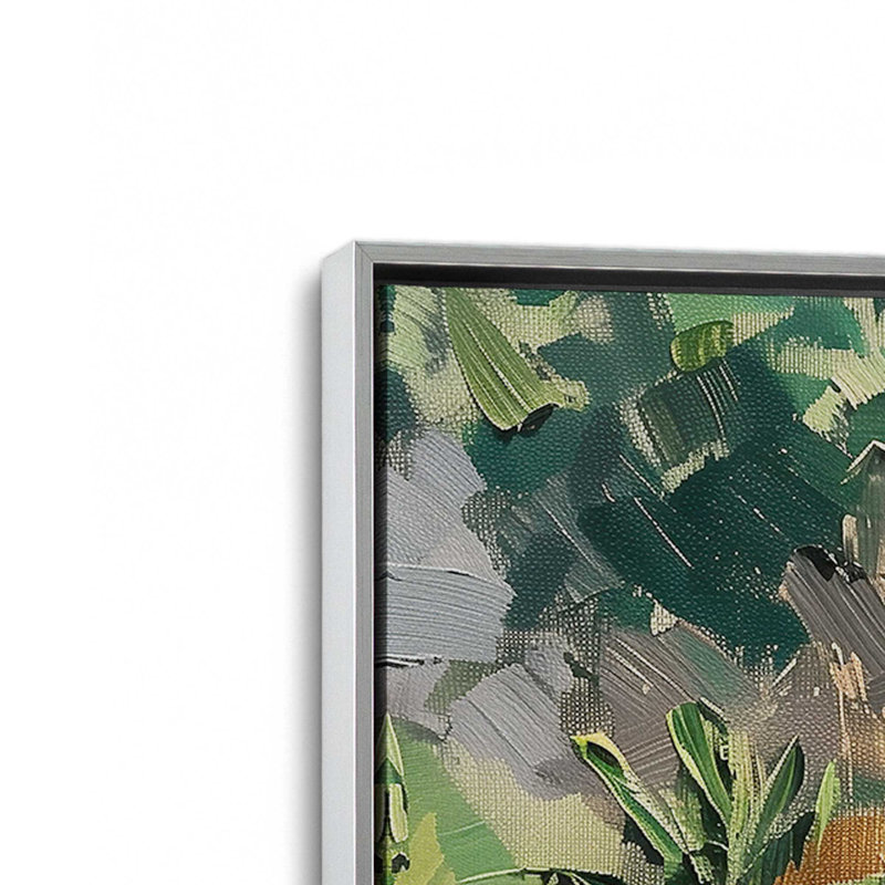 Costa Sereno I, reproduction d'art sur toile, 8 po x 12 po, Cadre flottant en chrome poli