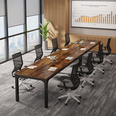 Devereau Rectangular Meeting Table by 17 Stories