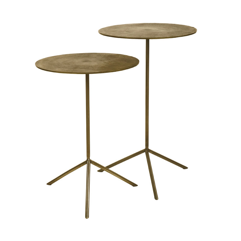 Legette Pedestal Nesting Tables, Brown