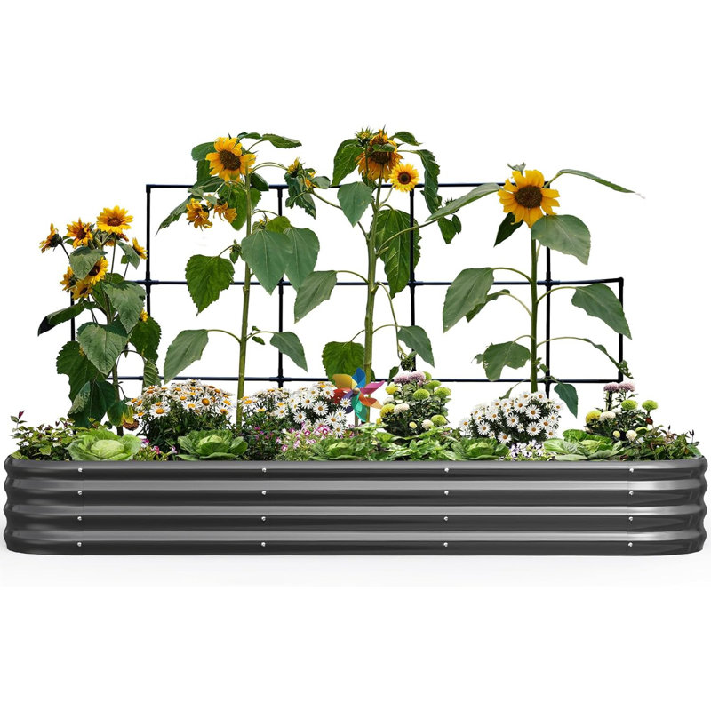 Metal Raised Garden Bed, 240 x 120 x 150cm