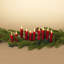 Set of 10 Red Christmas LED Candles with Clip and Remote Control