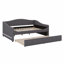 Full Size Upholstered Daybed With Light And Trundle-1320641507