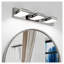 Applique murale de salle de bain moderne à 3 lumières DEL avec motif géométrique pour miroir et zone de maquillage-441905594-441905573-441905572