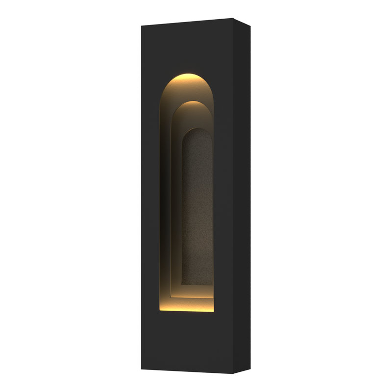 Procession Arch Aluminum Outdoor Flush Mount, 27.5" H x 8" W x 3.9" D, Coastal Black, Coastal Natural Iron