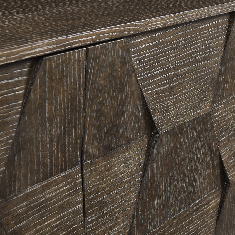 Linea Media Console, Linea - Cerused Charcoal Finish