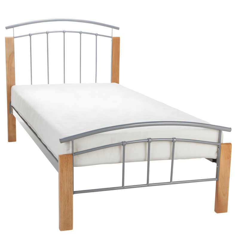 Solid Wood Bed, Single (3'), Silver