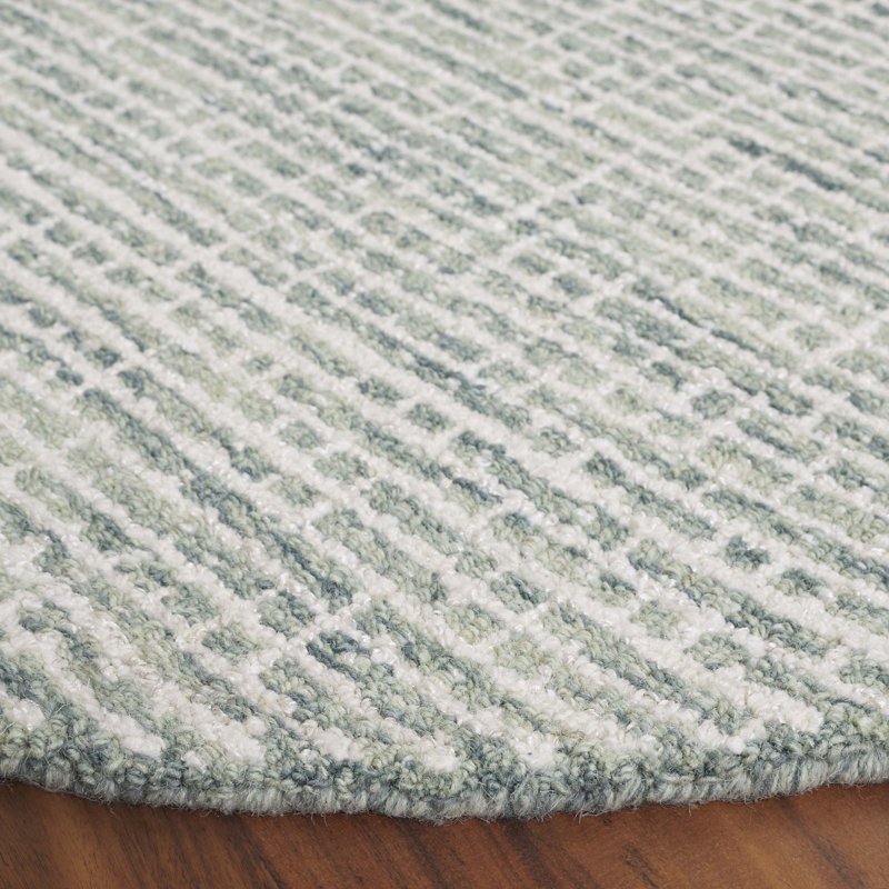 Ebony Hand Tufted Performance Rug, Round 6"