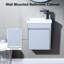 Ensemble de mini meuble-lavabo mural 16 po gris