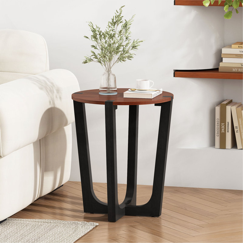 ACACIA SOLID WOOD SIDE TABLE, Brown/Black