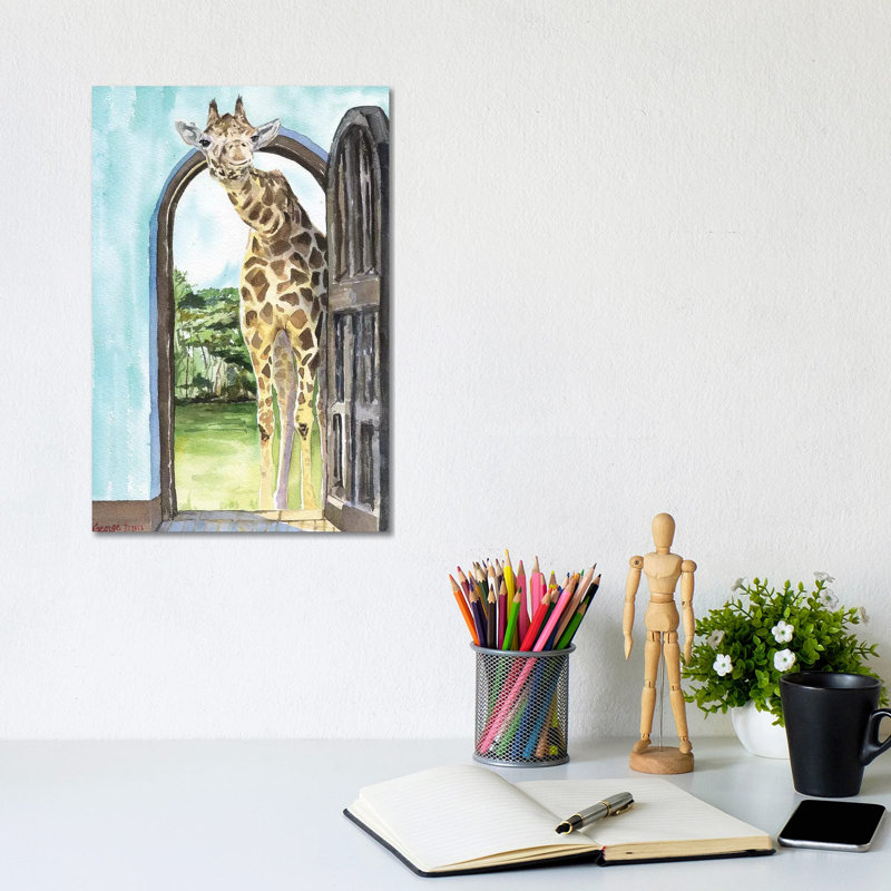 Knock Knock 1 Piece Wrapped Canvas Painting, 20.32 cm H x 30.48 cm W