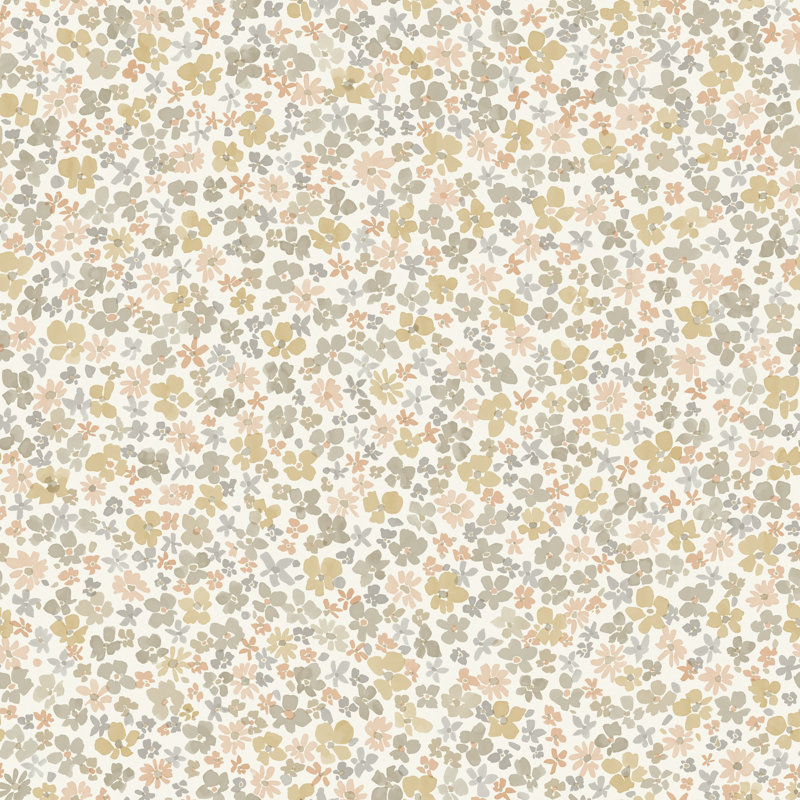 Little Dreamers Collection All-Over Classic Floral Wallpaper Roll, Beige