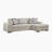 Odesser 115" W 2-Piece Chenille Sleeper Sectional-1083233647-1138026908