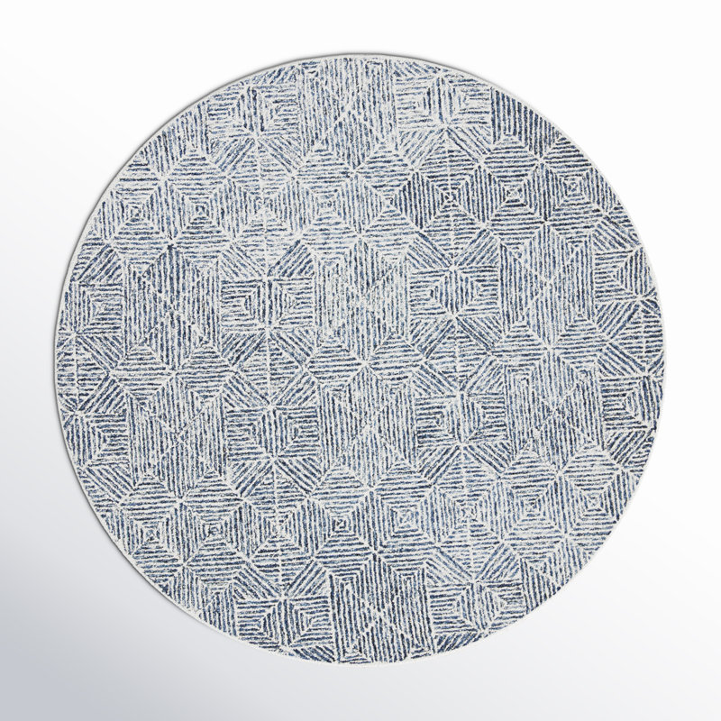 Linsly Geometric Indoor Rug, Round 6'