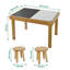 Table sensorielle en bois avec 2 chaises pour tout-petits 1 à 3, ensemble de chaises pour enfants avec planches à jouer pour jouer au sable et à l'eau